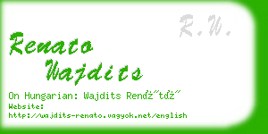 renato wajdits business card